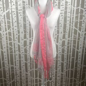 Ann Taylor LOFT Sheer Wool Blend Fringe Trim Scarf NEW $39.50